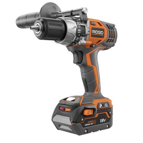 Ridgid ZRR8611501K 18V Cordless Hyper-Lithium X4 1/2 in. Hammer Drill Kit (Certified Refurbished)