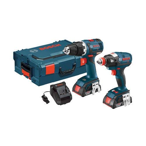 Bosch CLPK233-181L 18-volt Lithium-Ion Brushless 2-Tool Kit with 1/2-Inch Drill/Driver, Socket Ready Impact Driver, 2 Batteries, Charger and L-BOXX-2