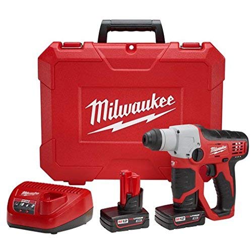 Milwaukee 2412-22XC M12 1/2 SDS Rotary Hammer Kit W/2 Xc Bat