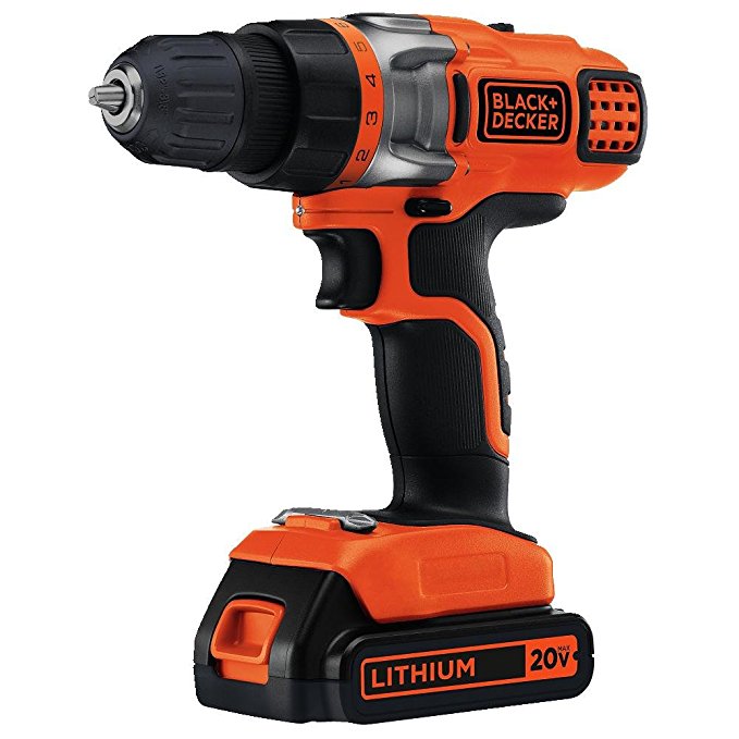 BLACK+DECKER LDX220C 20V MAX 2-Speed Cordless Drill Driver (Includes Battery and Charger)