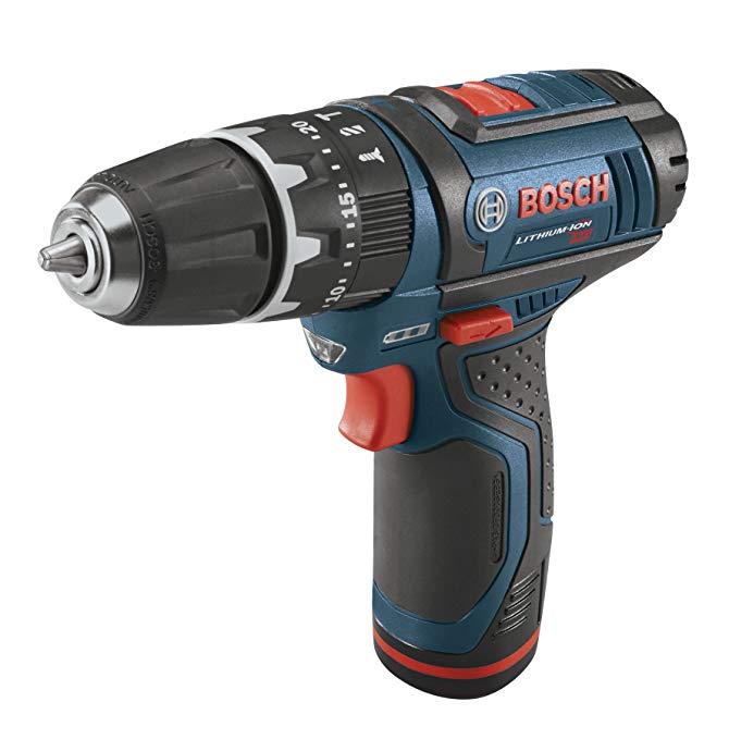 Bosch PS130-2A 12-Volt Lithium-Ion Ultra-Compact Hammer Drill/Driver Kit, 3/8-Inch