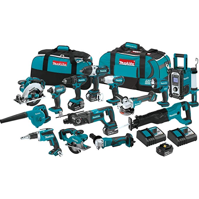 Makita XT1501 3.0Ah 18V LXT Lithium-Ion Cordless Combo Kit (15 Piece)