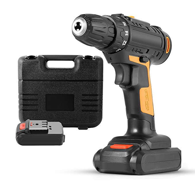 Schafter 21V Double Speed 2 In 1 Cordless Lithium-Ion Compact Drill Driver Kit