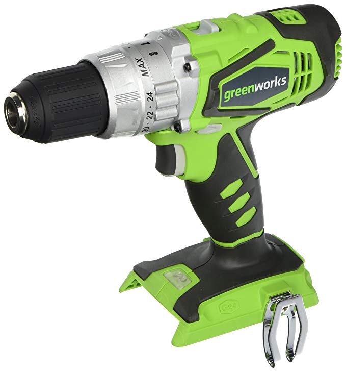 Greenworks 24V 2-Speed Cordless Hammer Drill, Battery Not Included 3700502A