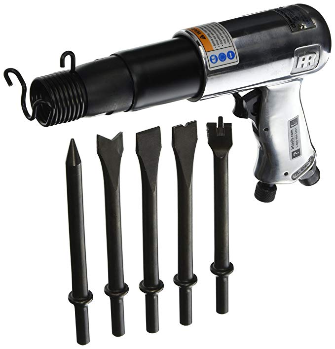 Ingersoll-Rand 117K 2,000 Blows-Per-Minute Standard Duty Pnuematic Hammer with 5 Chisel Set