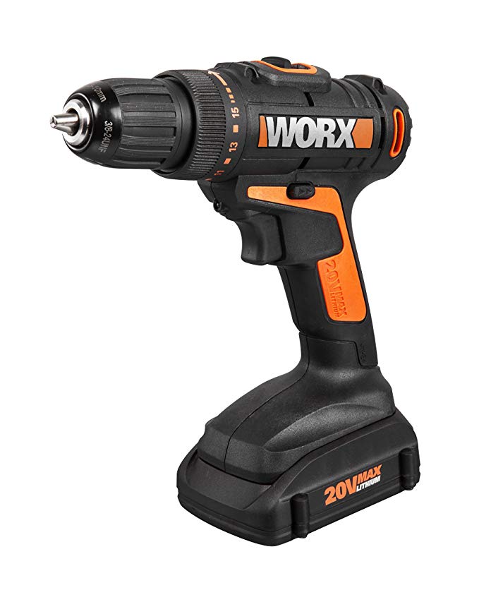 WORX 20V Cordless Drill and Driver, 2-Speed Design with Precise Torque Management – WX169L