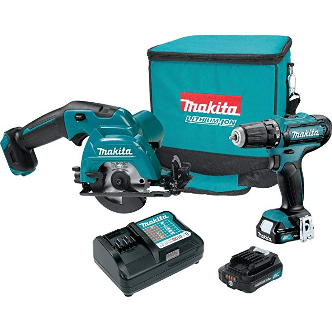 Makita CT227R CXT Lithium-Ion Cordless Combo Kit (2 Piece), 12V