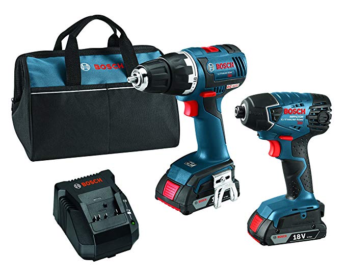 Bosch CLPK233-181 18V Premium Brushless Lithium-Ion Drill/Driver and Impact Driver Combo Kit