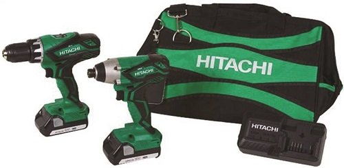 Hitachi KC18DGL 18-Volt Cordless Lithium Ion Driver Drill and Impact Driver Combo Kit (Lifetime Tool Warranty) (Discontinued by the Manufacturer)