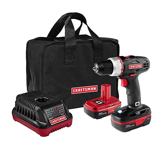 Craftsman 19.2 Volt Drill Driver with 2 Lithium-ion Batteries 91347