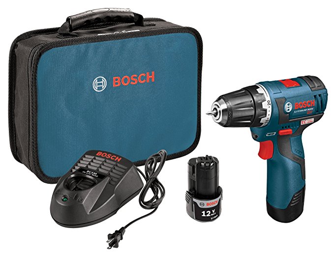 Bosch 12-Volt Max Brushless 3/8-Inch Drill/Driver Kit PS32-02 with 2 Lithium-Ion Batteries, 12V Charger and Carrying Case