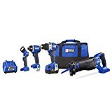 Kobalt Kobalt 24-Volt Max 4-Tool Lithium Ion (Li-ion) Brushless Motor Cordless Combo Kit with Soft Case