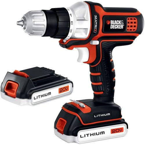 Black & Decker BDCDMT120-2 20-Volt MAX Lithium-Ion Matrix Drill with 2 Batteries