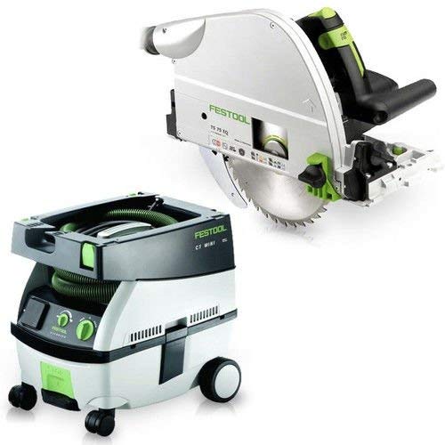 Festool PM561438 Plunge Cut Circular Saw with CT MINI 2.6 Gallon Mobile Dust Extractor