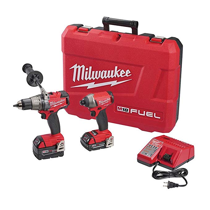 Milwaukee 2897-22CX M18 FUEL 18V Li-Ion Hammer Drill/Impact Driver Combo Kit