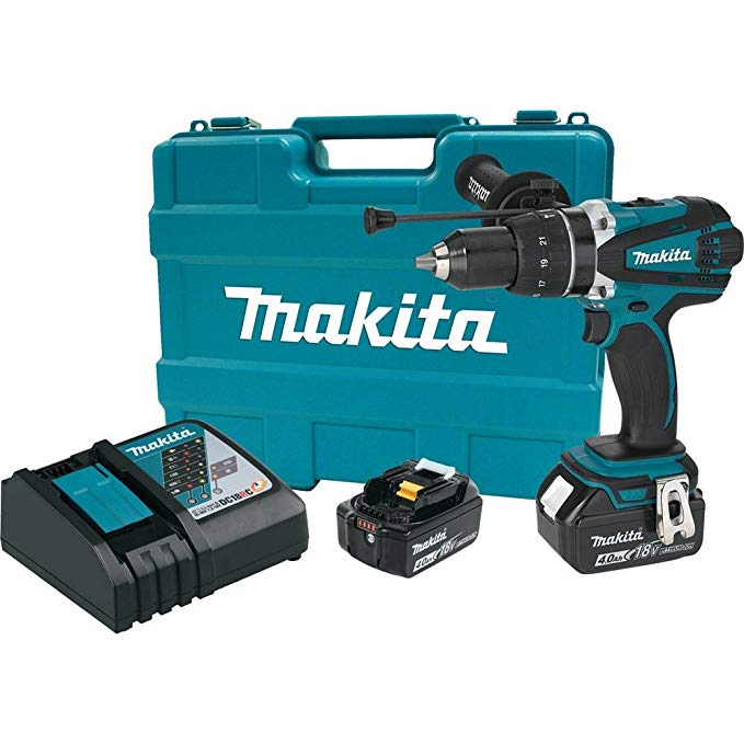 Makita XPH03MB 18V LXT Hammer Drill Kit, 1/2