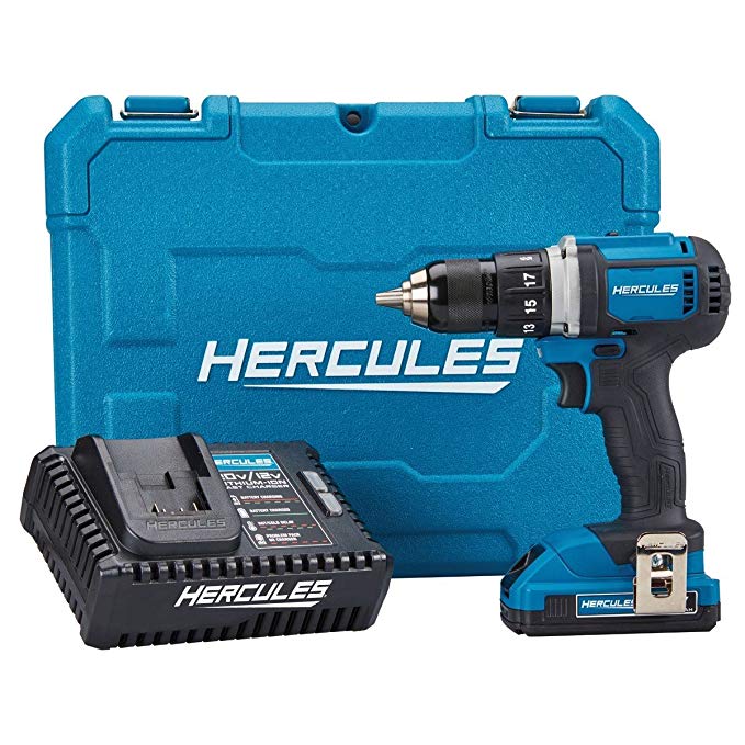 Hercules 20V Lithium Cordless 1/2 In. Compact Drill/Driver Kit