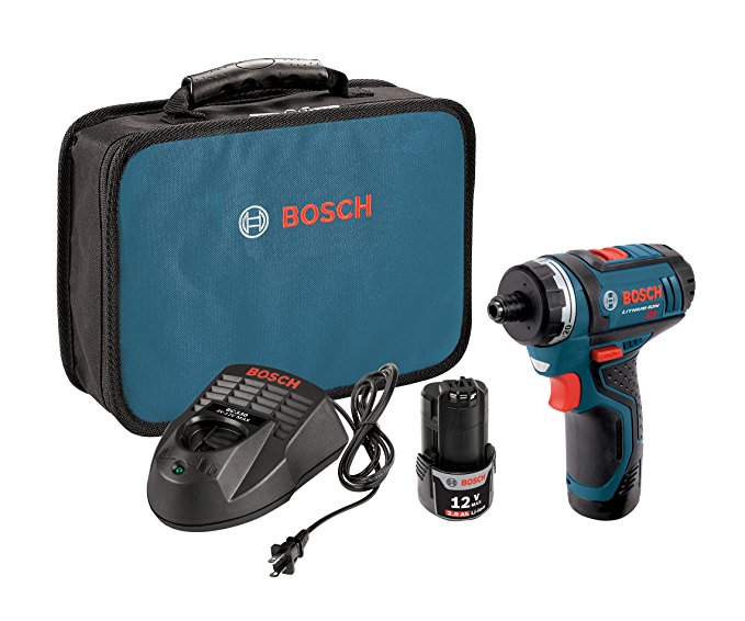 Bosch PS21-2A 12-Volt Max Lithium-Ion 2-Speed Pocket Driver Kit with 2 Batteries, Charger and Case