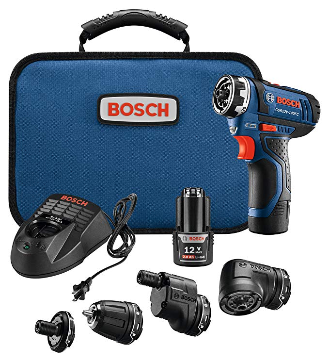 Bosch GSR12V-140FCB22 12V Max Flexiclick 5-In-1 Drill/Driver System