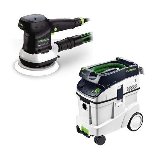 Festool P48571786 6 in. Random Orbital Finish Sander with CT 48 E 12.7 Gallon HEPA Dust Extractor