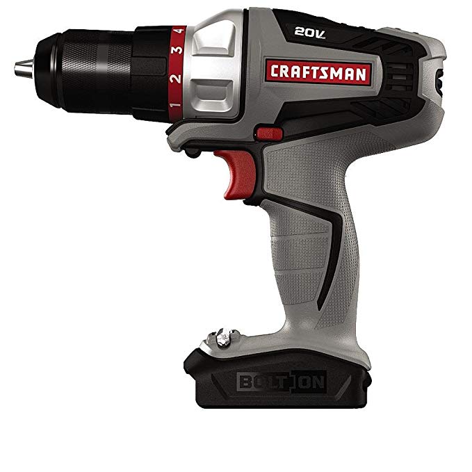 Craftsman Bolt-On 20 Volt MAX Lithium Ion Drill/Driver Kit (16496) Bare Tool Only -Bulk Packed