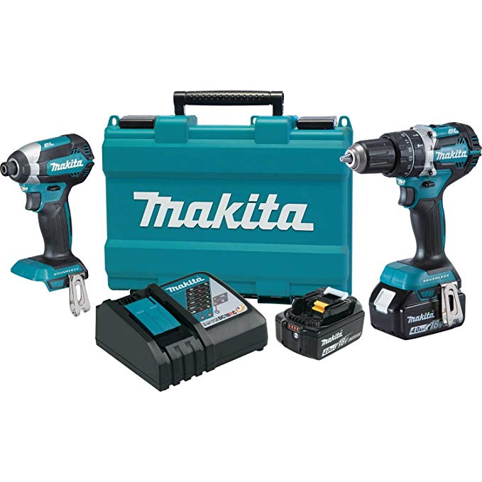 Makita XT269M 18V LXT Lithium-Ion Brushless Cordless 2-Pc. Combo Kit (4.0Ah)