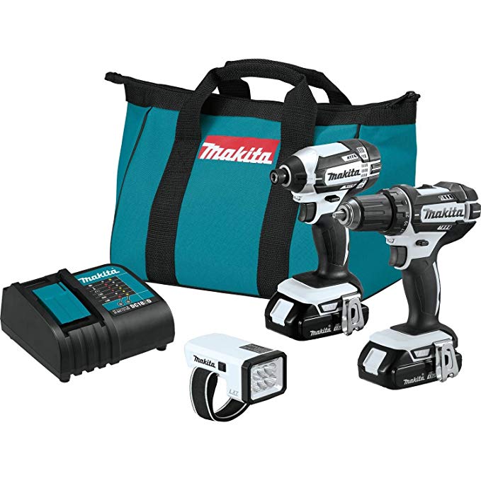 Makita CT322W 18V LXT Lithium-Ion Compact Cordless 3-Pc. Combo Kit