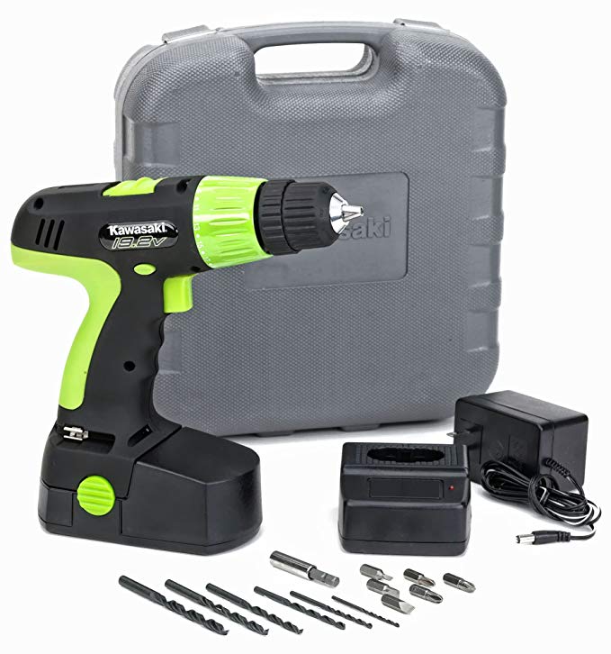 Kawasaki 840051 Black 19.2-Volt 20-Piece Cordless Drill Kit