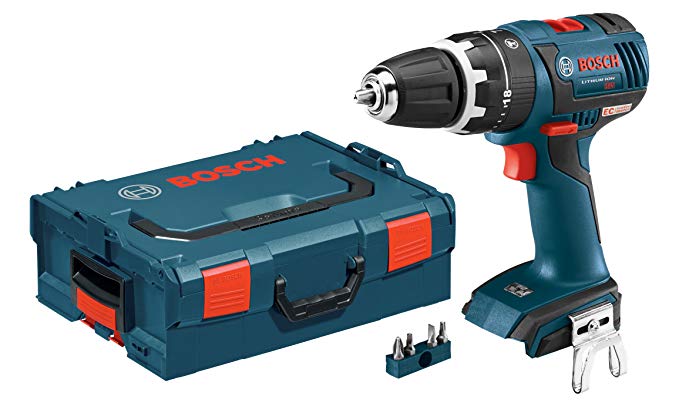 Bosch HDS182BL Bare-Tool 18-volt Brushless 1/2-Inch Compact Tough Hammer Drill/Driver with L-Boxx-2 and Exact-Fit Tool Insert Tray