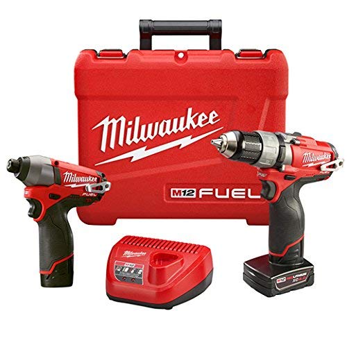 Milwaukee 2594-22 M12 Fuel Combo 1/2 Drill/Impact W/2 Bat