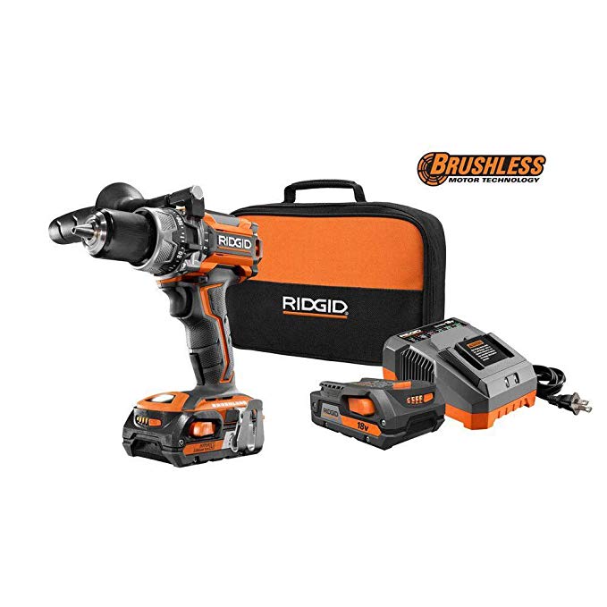 Ridgid ZRR86116K 18-Volt Lithium-Ion 1/2 in. Cordless Brushless Compact Hammer Drill Kit (Certified Refurbished)