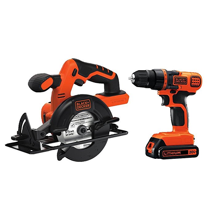 BLACK+DECKER 20V MAX Drill/Driver Circular Saw Combo Kit - BD2KITCDDCS