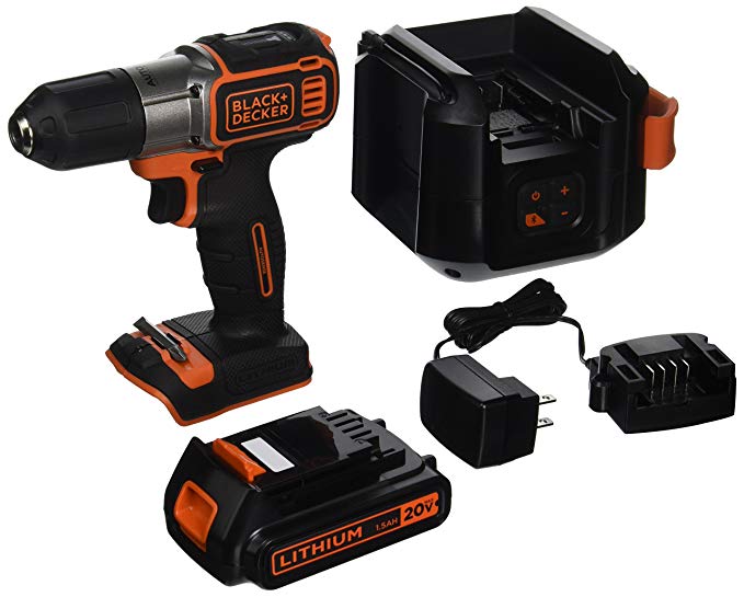 Black & Decker BDCDE120BTS 20V MAX Lithium Autosense Drill/Driver with Bluetooth Speaker