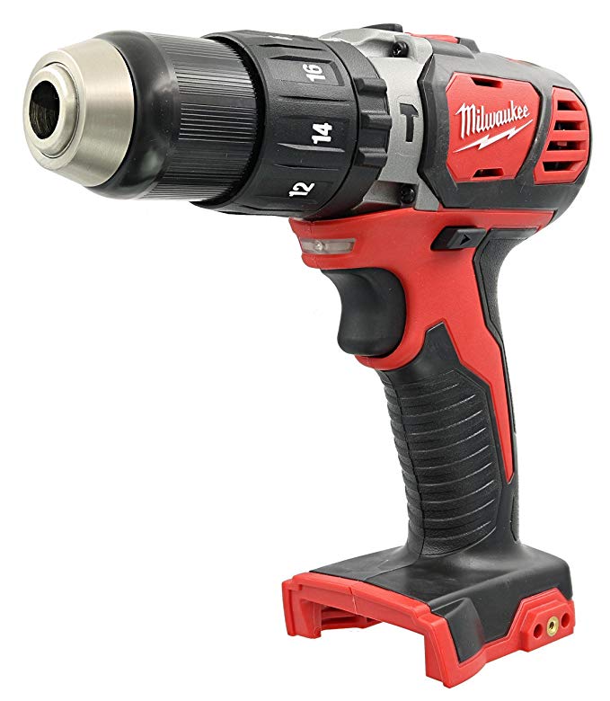 Milwaukee 2607-20 1/2 Inch 1,800 RPM 18V Lithium Ion Cordless Compact Hammer Drill / Driver with Textured Grip, All Metal Gear Case, and LED Lighting