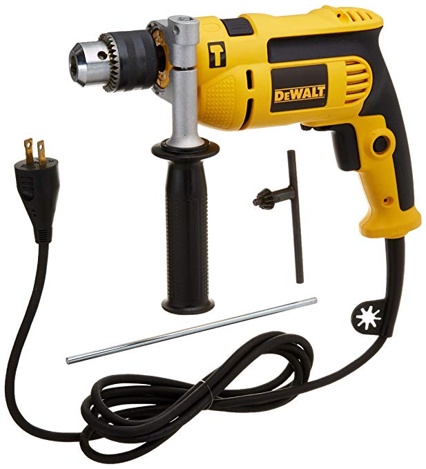 Dewalt DWE5010R 7 Amp 1/2 in. VSR Single Speed Hammer Drill Kit (Certified Refurbished)